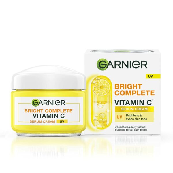 GARNIER Bright Complete Vitamin C Serum UV Cream 45gm