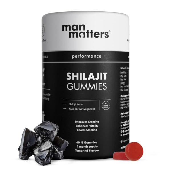 Man Matters Shilajit Gummies Shilajit & KSM66 60 Caps